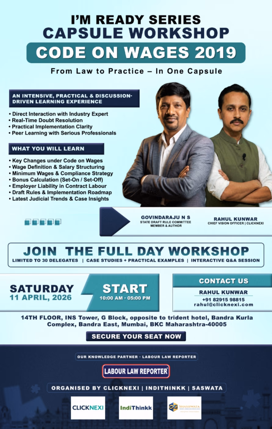 Speakers and participants during the Mumbai Code on Wages seminar